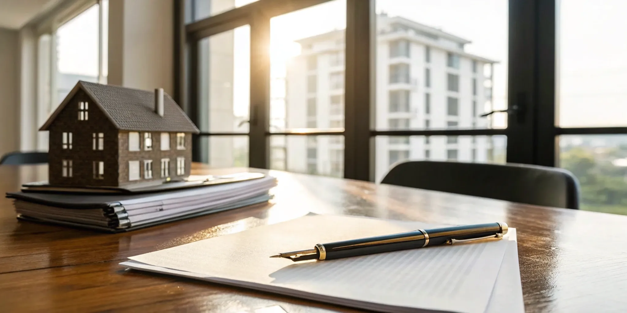 Blog 37 Investment property legal documents with pen.