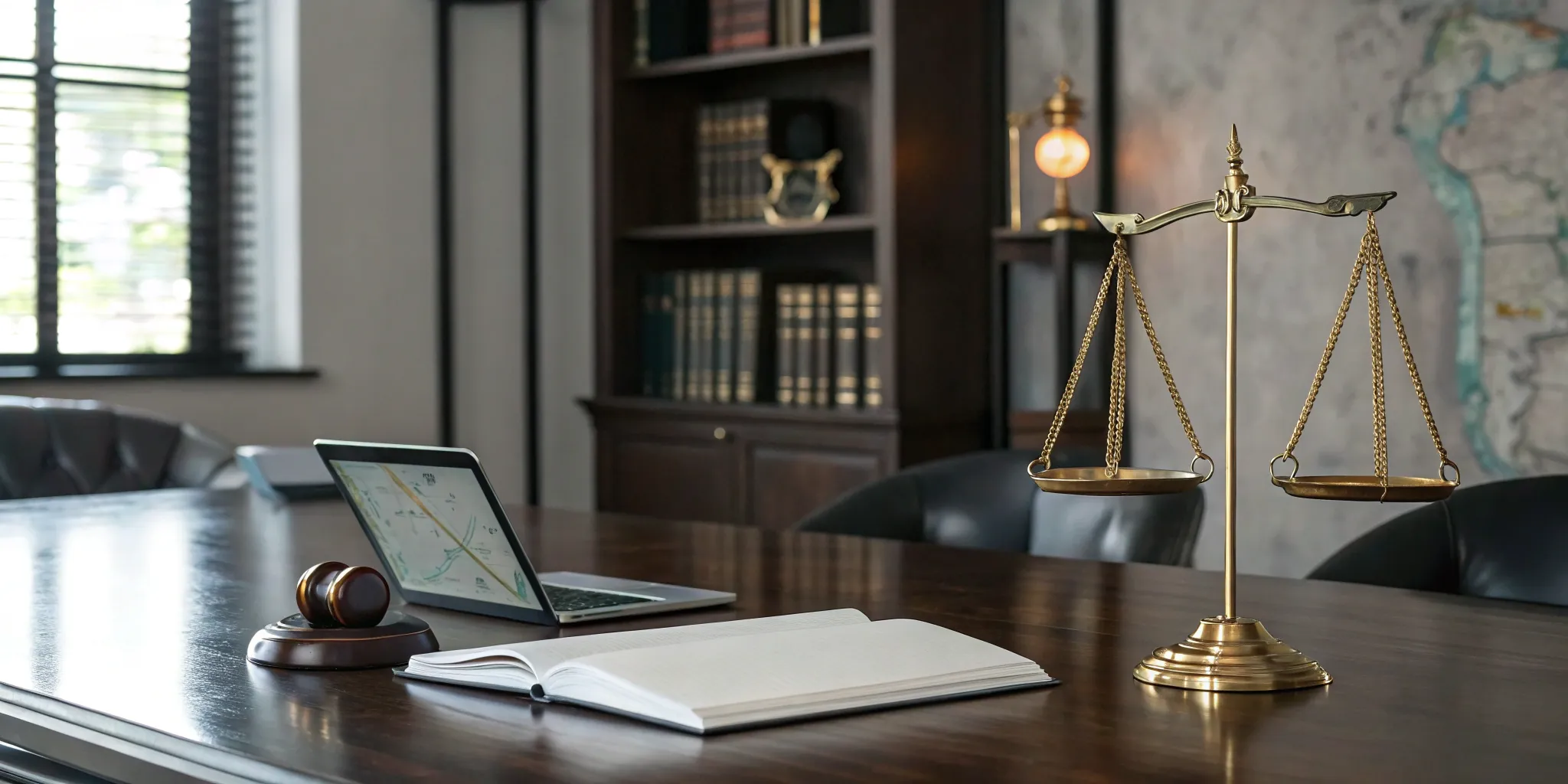 Blog 44 Real estate lawyer's desk with legal tools. Find a real estate lawyer.