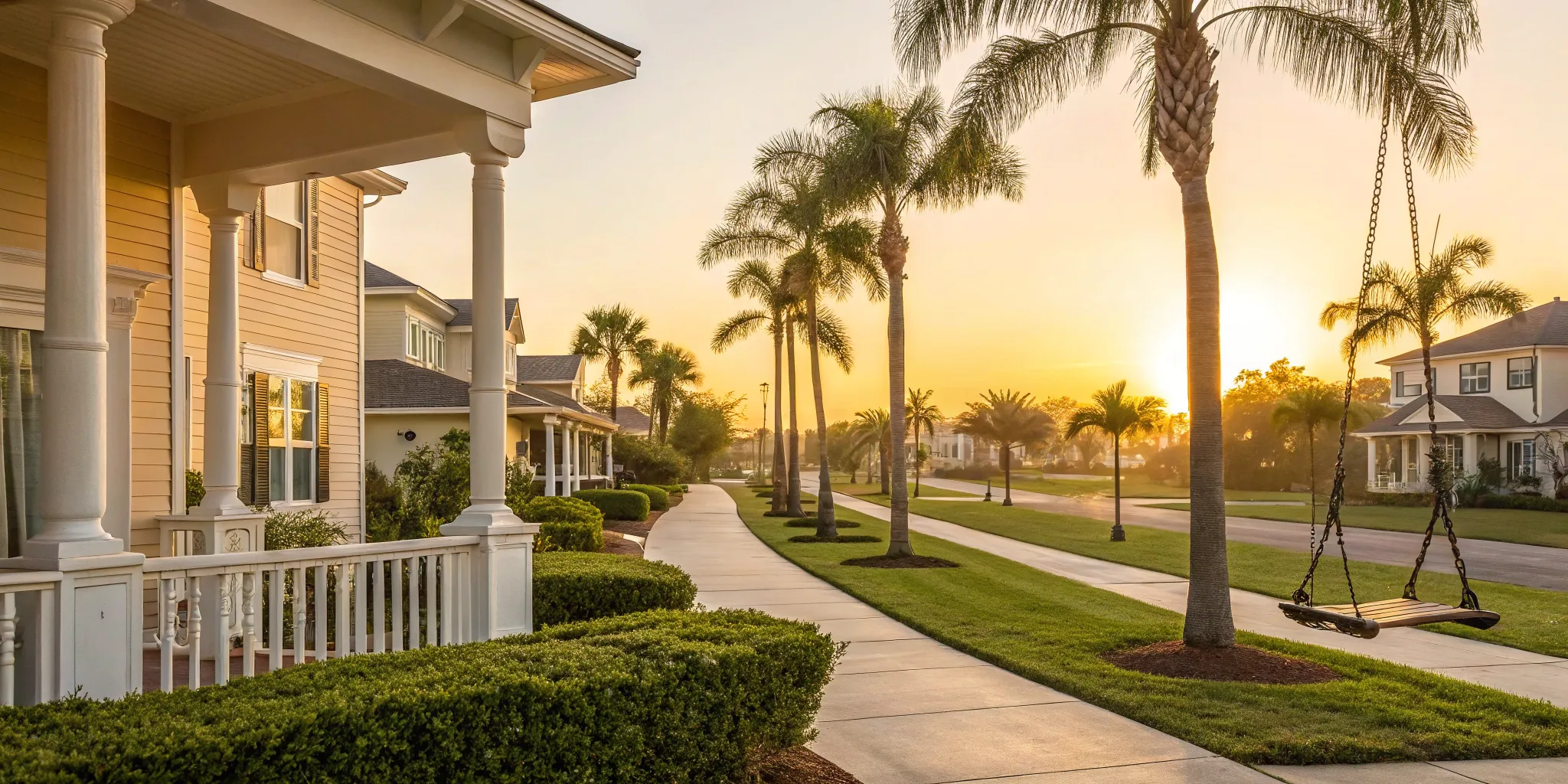 Blog 42 Florida home with palm trees.