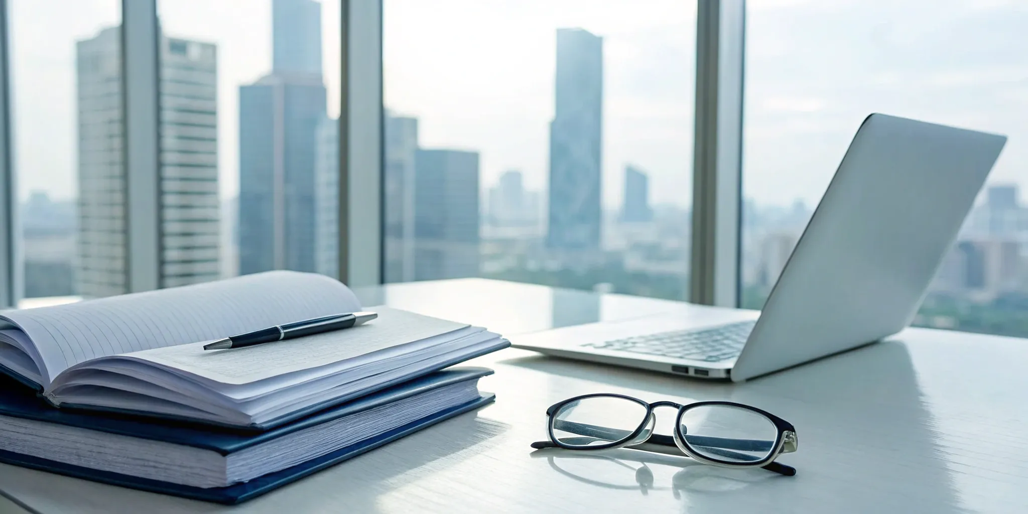 Blog 21 Commercial property purchase agreement essentials: Documents, pen, and laptop.